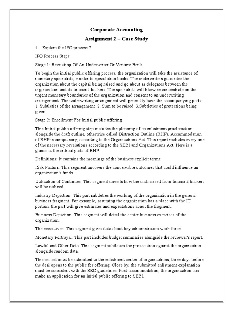 IPO Process Explained: Step-by-Step Guide | PDF | Initial Public ...