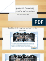 Assignment Scanning For Specific Information