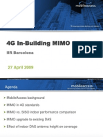 4G MIMO Indoor Performance and DAS Upgrade