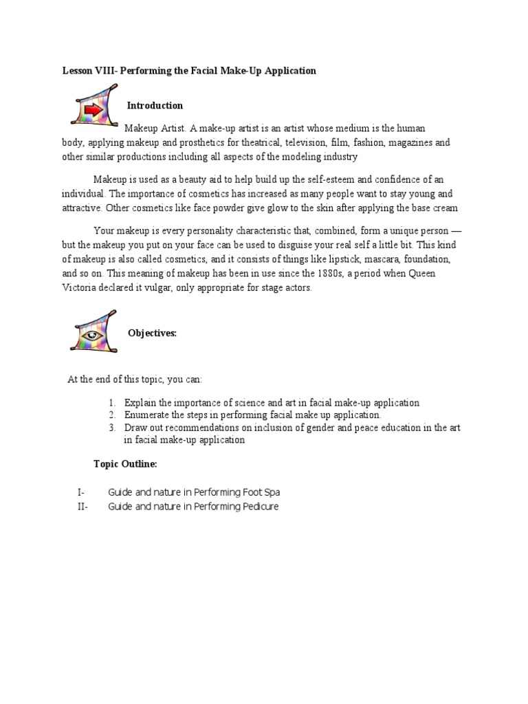 Lesson viii facial make up application pdf eyebrow color