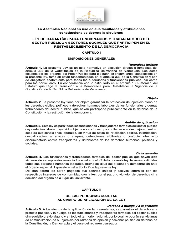 Ley de Garantias PDF Democracia Ideologías políticas