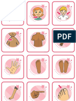 t t 4084 Parts of the Body Word and Picture Matching Cards Ver 3