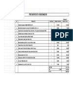 Hoja de Calculo Presupuesto Ordenador