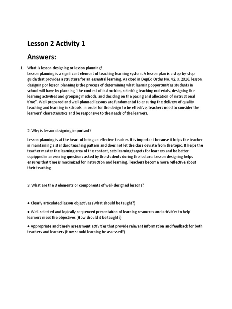 Module 3A Lesson 2 | PDF | Learning | Teaching Method