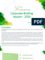 Corporate Briefing Session 2020