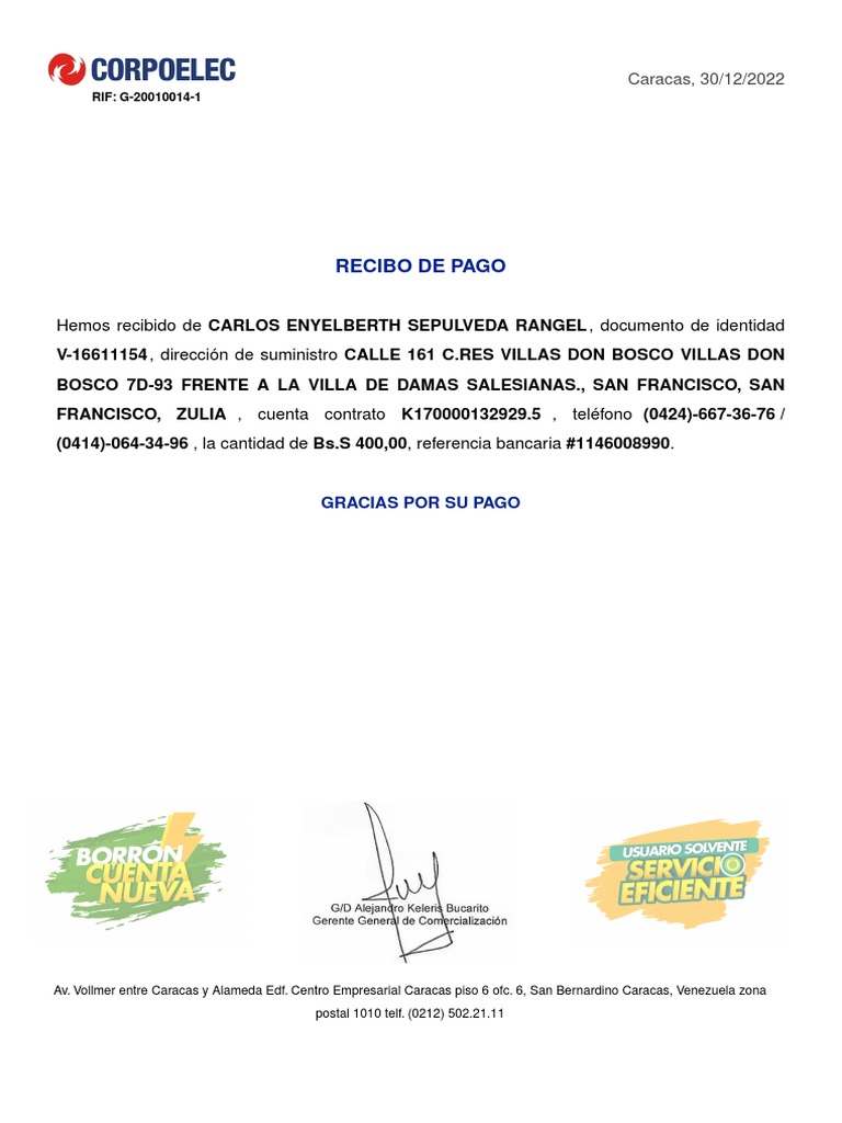 Recibo de Pago Luz | PDF