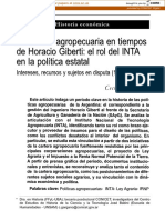 La Cartera Agropecuaria en Tiempos de Horacio Giberti: El Rol Del INTA en La Política Estatal