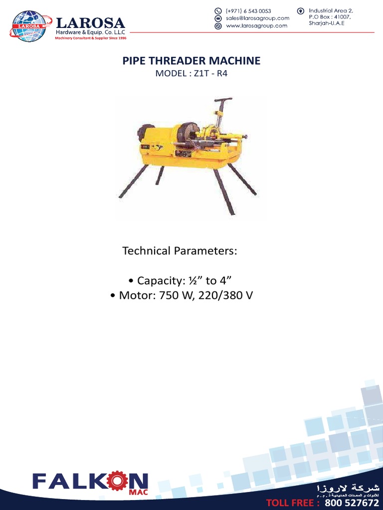 z1t r4 Pipe Threader Machine | PDF