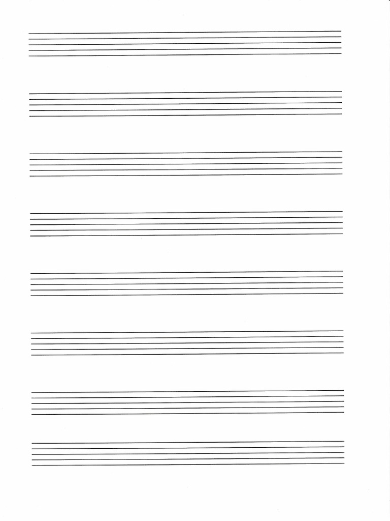 Нотный стан пустой | PDF
