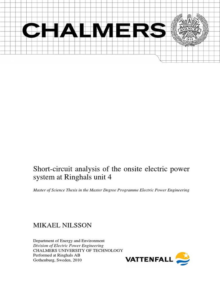 ShortCircuit Analysis of Electric Power System PDF Transformer