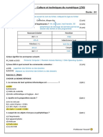 Evaluation N°1: Culture Et Techniques Du Numérique (/20) : Filière: ID103 Durée: 1H