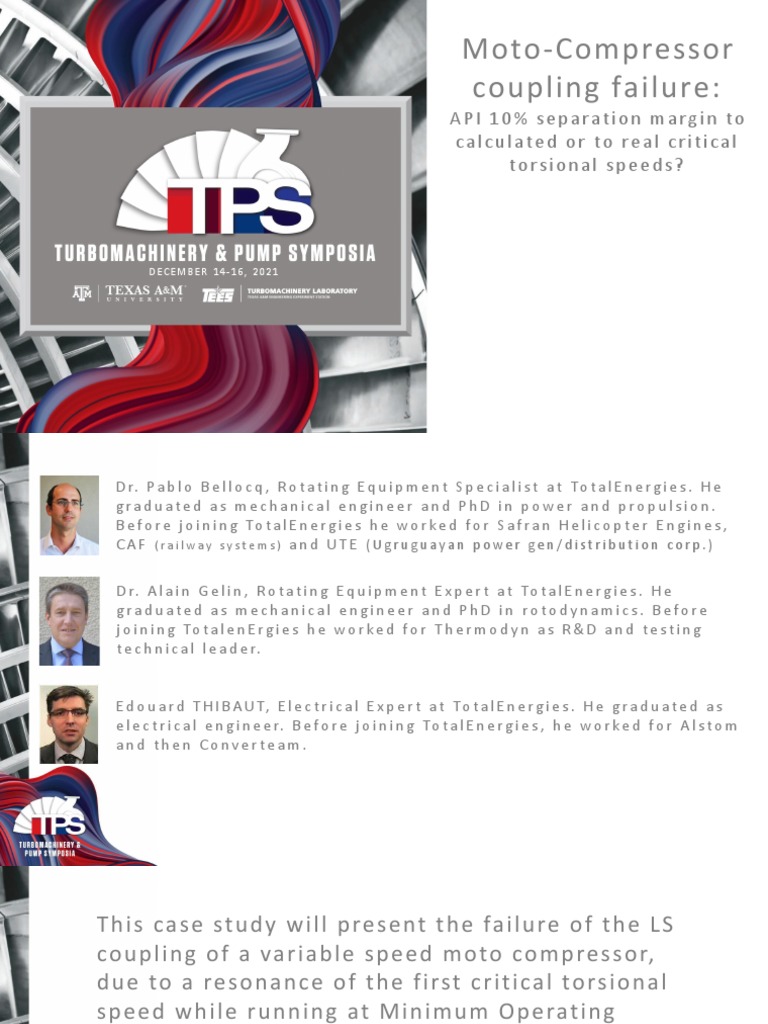 Motor Compressor Coupling Failure PDF Fatigue (Material) Applied