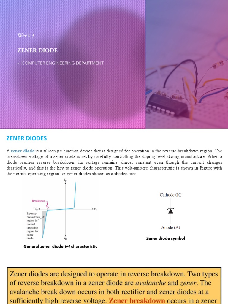 Understanding the Operation and Applications of Zener Diodes PDF