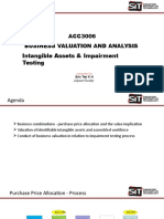 ACC3006 Business Valuation Analysis - Intangible Assets Valuation