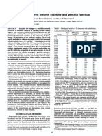 A Relationship Between Protein Stability and Protein Function