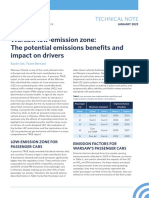 Warsaw Low-Emission Zone: The Potential Emissions Benefits and Impact On Drivers
