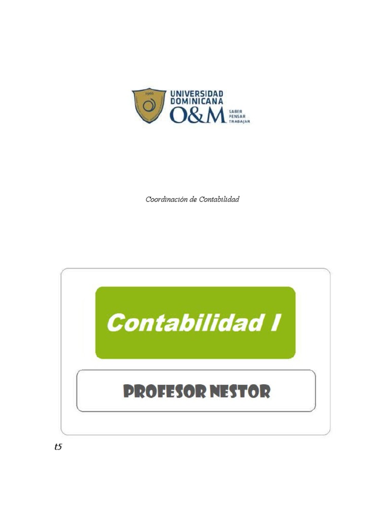 01 Manual De Contabilidad I Pdf Contabilidad Business