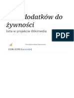 Lista Dodatków Do Żywności