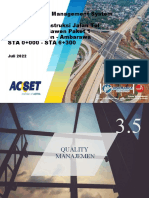 Quality System Pembangunan Jalan Tol Yogyakarta - Bawen Paket 1 Seksi 6 Bawen - Ambarawa