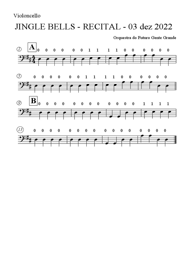Jingle Bells Violoncello PDF