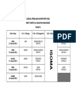 Jadual Pas22 Tahap 2