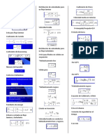 Formulario 1 Mec. Fluidos 2 - Distribución de velocidades para un flujo laminar y turbulento