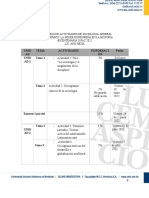 Calendario de Actividades Ii Pac 2022 Sociologia General