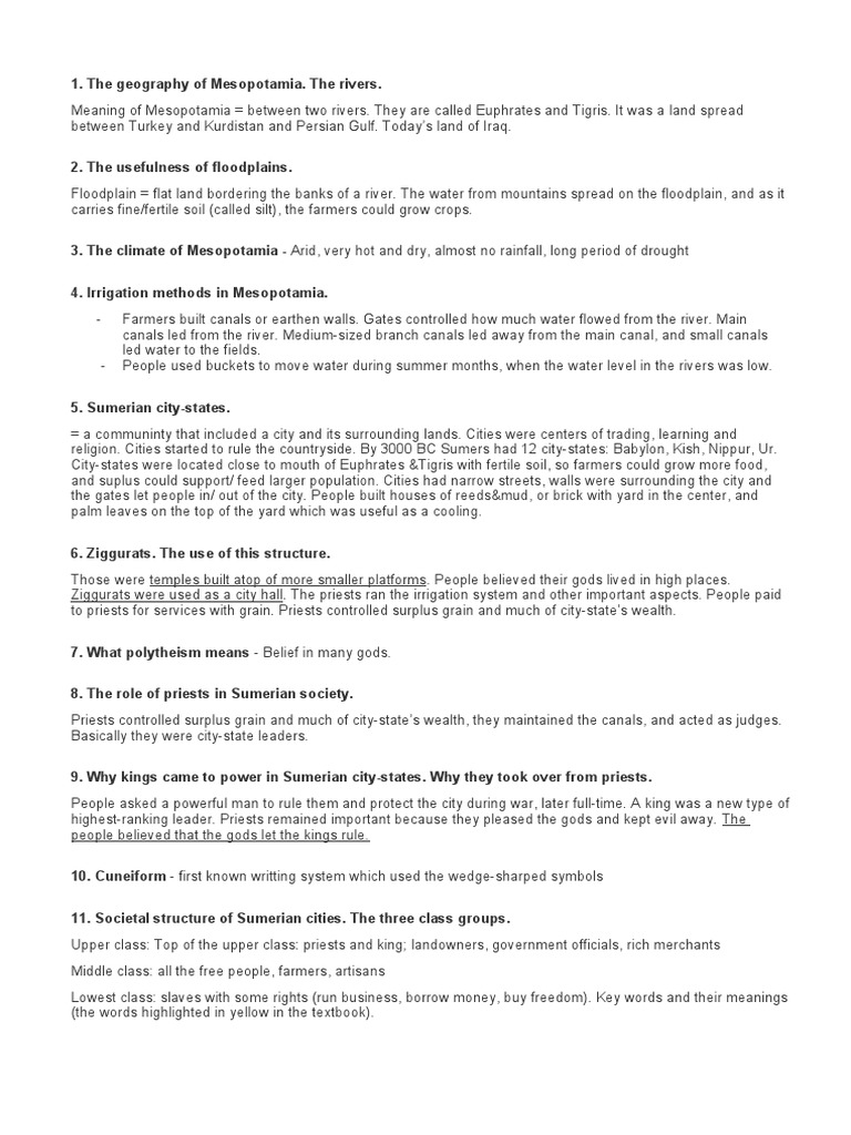 Revison History Grade | PDF | Mesopotamia | Tigris