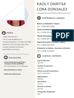 Curriculum CV Mujer Formal Moderno y Sencillo Verde