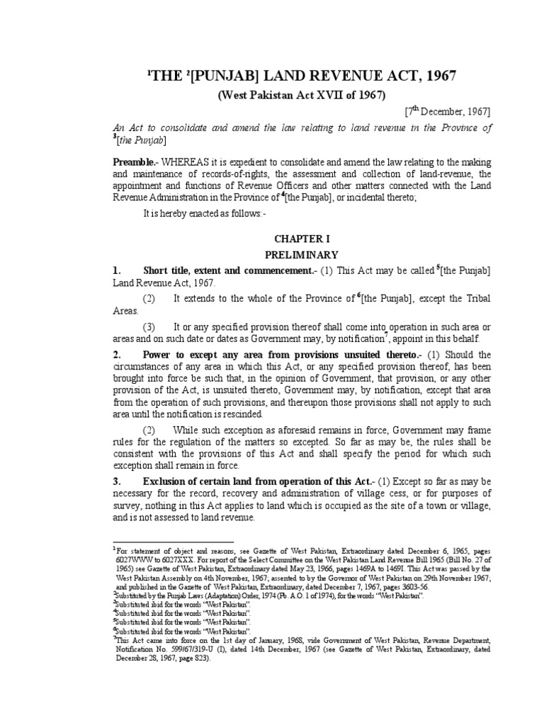 Land Revenue Act 1967 PDF Leasehold Estate Summons