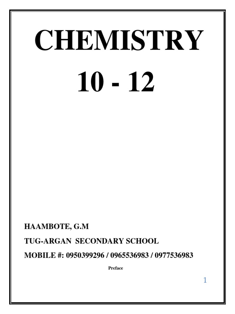 Chemistry 10 - 12 | PDF | Distillation | Filtration