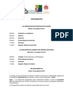 PROGRAMACIÓN 5to SIMPOSIO DE FILOSOFÍA - 3er ENCUENTRO DE LÍDERES