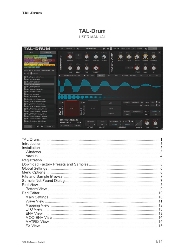 TAL Drum UserManual | PDF