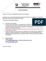 Condomínio avisa sobre higienização de reservatórios