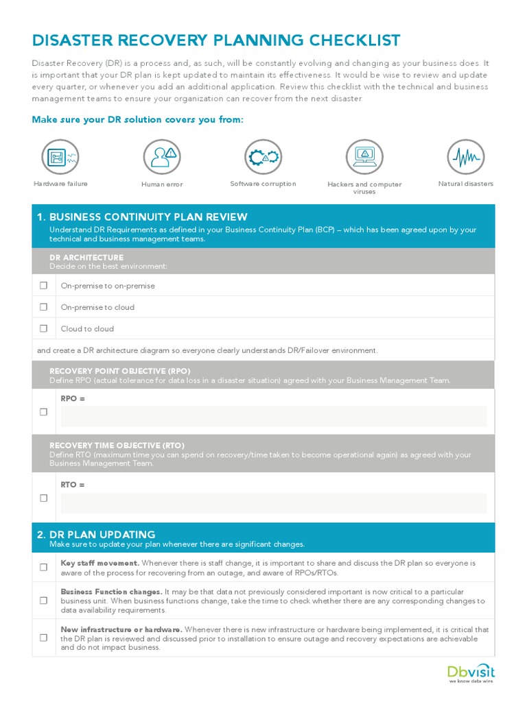 Disaster Recovery Planning Checklist | PDF | Disaster Recovery | Computing