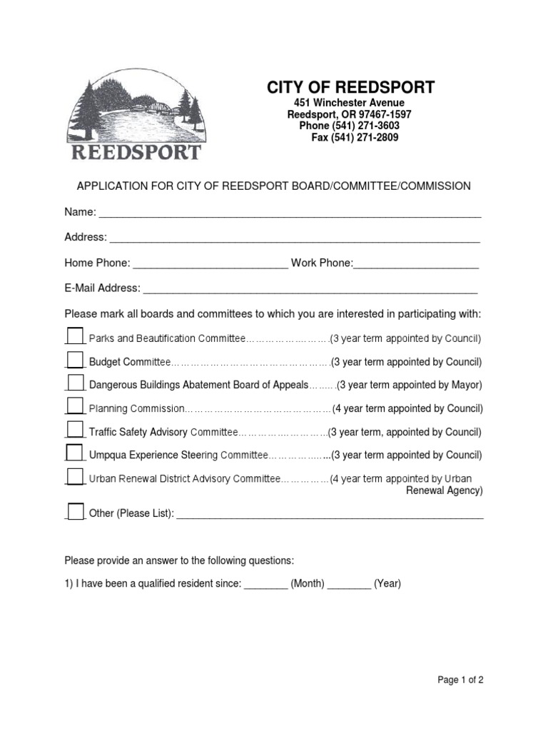 202223 Reedsport City Council Application PDF