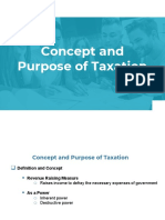Concept and Purpose of Taxation