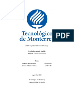 PM4: Cognitive Behavioral Therapy: Psychotherapeutic Models Teacher: Claudia de La Cerda