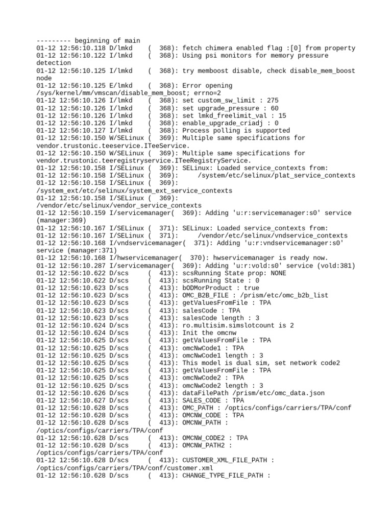 CSC Configuration and Initialization Logs | PDF | Data Management ...