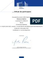 SELFIE Certificate 1