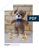 Cute Crochet Teddy Bear Amigurumi Toy Free Pattern