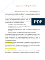 Le Contrôle de Gestion Et L'audit Quelle Relation