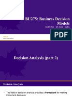 BU275 W23 - Lecture 2 - Decision Analysis (Part 2)