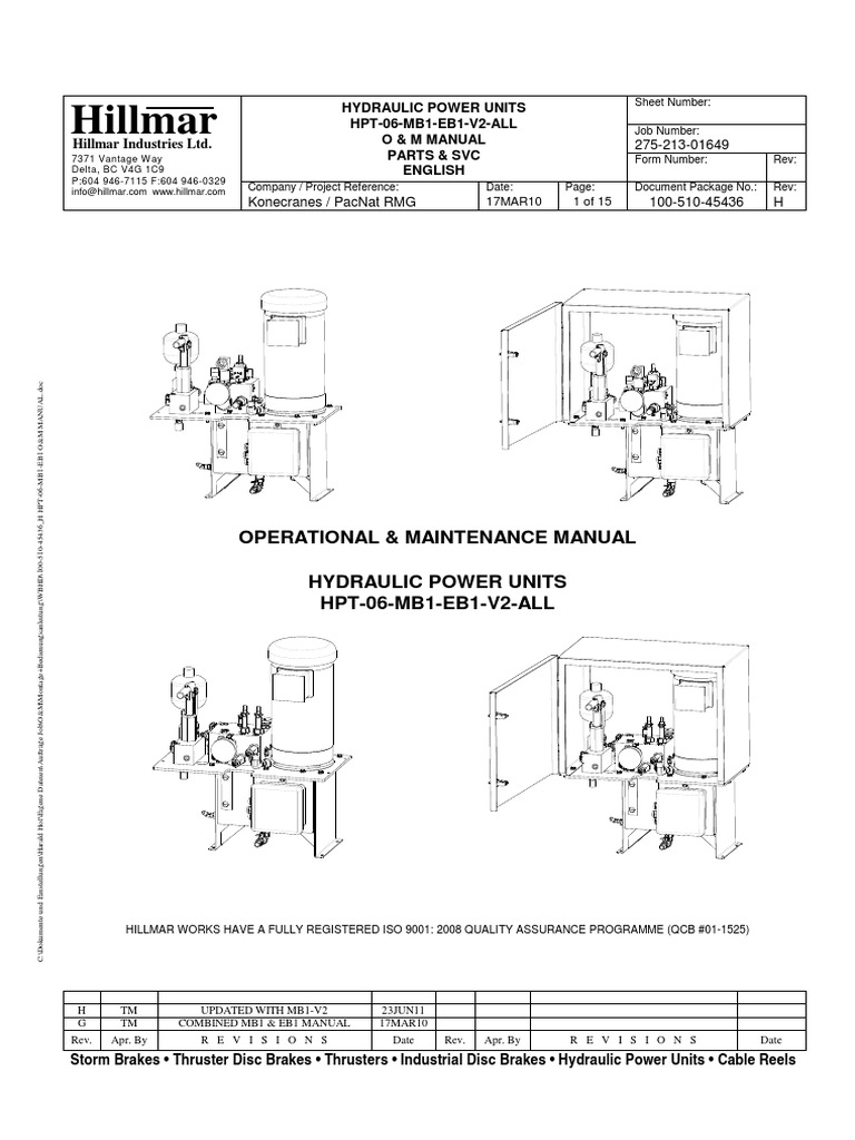 100-510-45436 - H Hpt-06-Mb1-Eb1 O&m Manual | PDF | Manufactured Goods ...