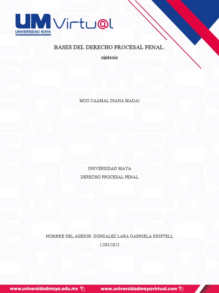 Moo de 5a bases del derecho procesal penal pdf evidencia ley