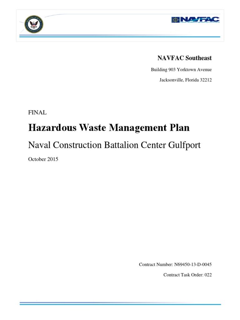 Hazardous Waste Management Plan Oct 2015 PDF Resource