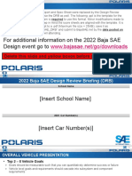 2022 Baja SAE Design Review Briefing Template