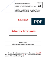 EAGS 2023: Gabarito provisório de Português e Eletricidade da EEARJ