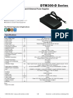 DTM300-D Series: 300W Medical/ITE Class I and II External Power Supplies