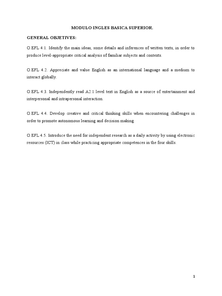 Modulo Ingles Basica Superior Intensiva | PDF | Cognitive Science ...